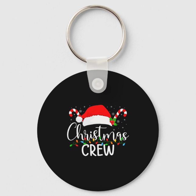 Christmas Crew Matching Family Group Holiday Xmas  Key Ring (Front)