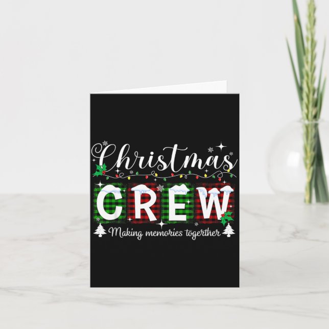 Christmas Crew Matching Family Xmas Party Men Wome Card (Front)