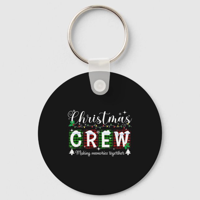 Christmas Crew Matching Family Xmas Party Men Wome Key Ring (Front)