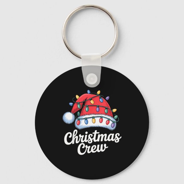 Christmas Crew Matching Family Xmas Party Men Wome Key Ring (Front)