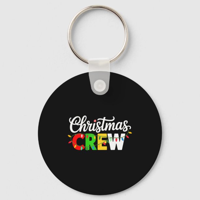 Christmas Crew Matching Family Xmas Party Men Wome Key Ring (Front)