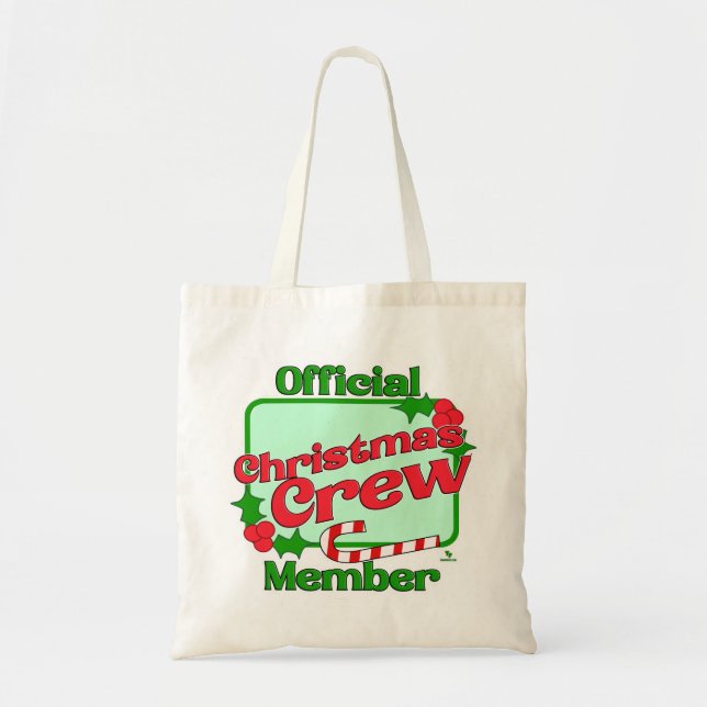 Christmas Crew Member Holiday Family Fun Tote Bag (Front)