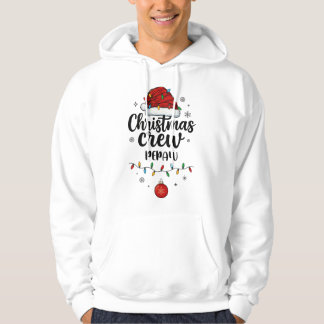 Christmas Crew Pepaw Santa Hat Matching Christmas Hoodie