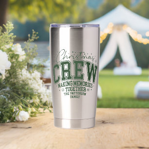 Christmas Crew Personalized Family Name Insulated Tumbler