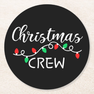 Christmas Crew Round Paper Coaster