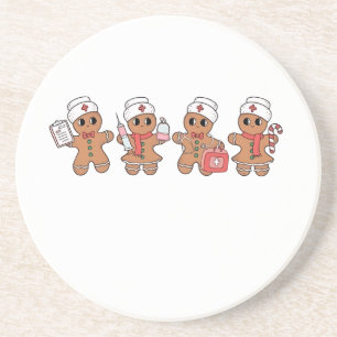 Christmas Crew Santa Gingerbread Nursing Squad Coaster