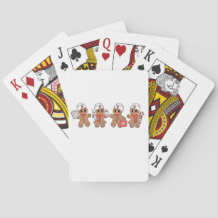 Christmas Crew Santa Gingerbread Nursing Squad Playing Cards