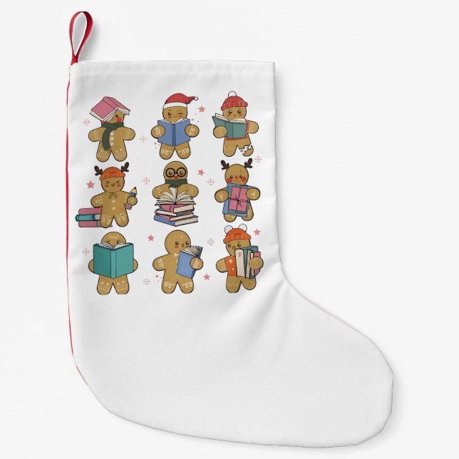 Christmas Crew Santa Gingerbread Nursing Squad  Small Christmas Stocking (Front)