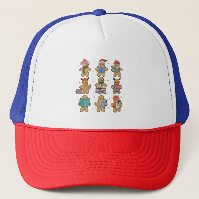 Christmas Crew Santa Gingerbread Nursing Squad  Trucker Hat (Front)