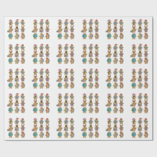 Christmas Crew Santa Gingerbread Nursing Squad Wrapping Paper