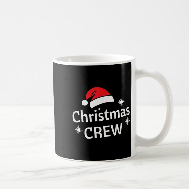 Christmas Crew Santa's Hat Merry Xmas  Coffee Mug (Right)