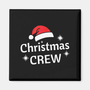 Christmas Crew Santa's Hat Merry Xmas  Magnet