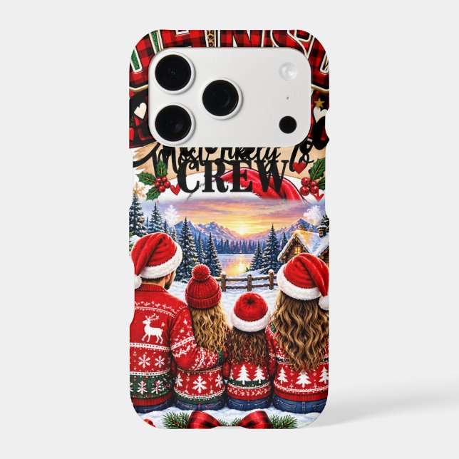 Christmas Crew Snowman Cookies Phone Case (Back)