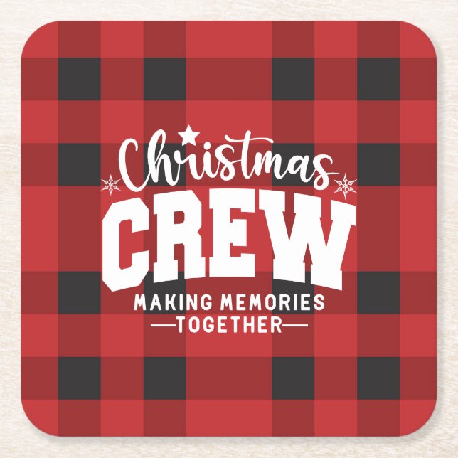  Christmas Crew  Square Paper Coaster (Front)