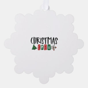 Christmas Crew Tree Decoration Card