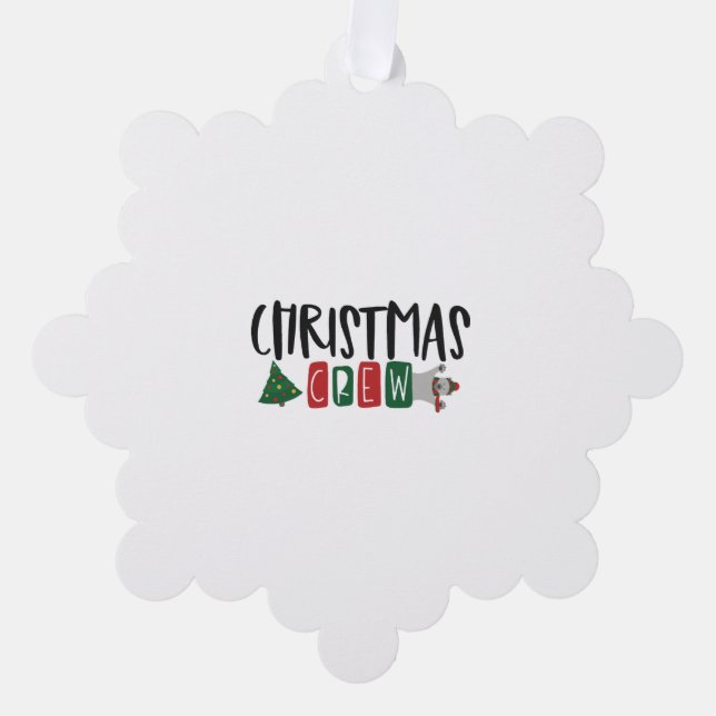 Christmas Crew     Tree Decoration Card (Front)