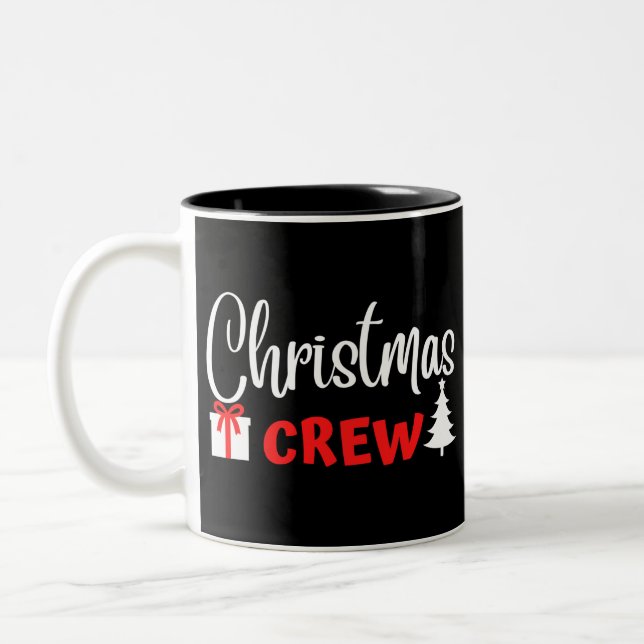CHRISTMAS CREW Two-Tone COFFEE MUG (Left)