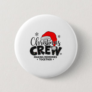 Christmas Crew Xmas Lights Family Matching Pajamas 6 Cm Round Badge