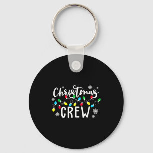 Christmas Crew Xmas Lights Family Matching Pajamas Key Ring