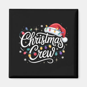 Christmas Crew Xmas Lights Family Matching Pajamas Magnet