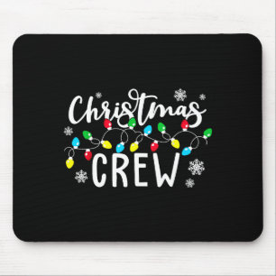 Christmas Crew Xmas Lights Family Matching Pajamas Mouse Mat