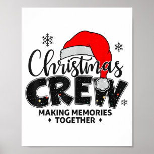 Christmas Crew Xmas Lights Family Matching Pajamas Poster