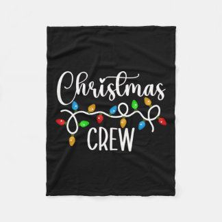 Christmas Crew Xmas Lights Family Matching Pyjamas Fleece Blanket