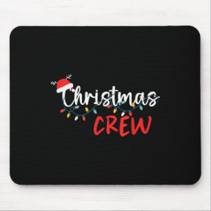 Christmas Crew Xmas Lights Family Matching Pyjamas Mouse Mat