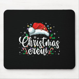 Christmas Crew Xmas Lights Family Matching Pyjamas Mouse Mat