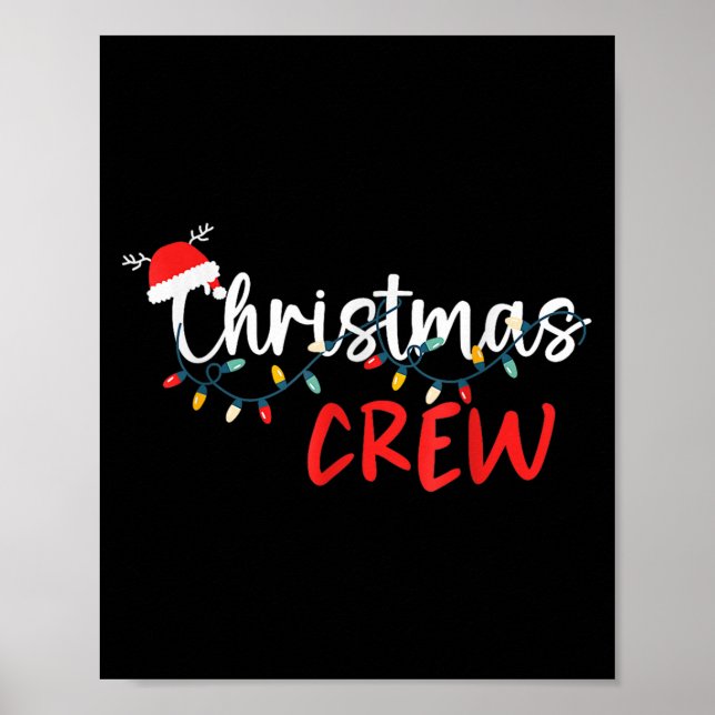Christmas Crew Xmas Lights Family Matching Pyjamas Poster (Front)