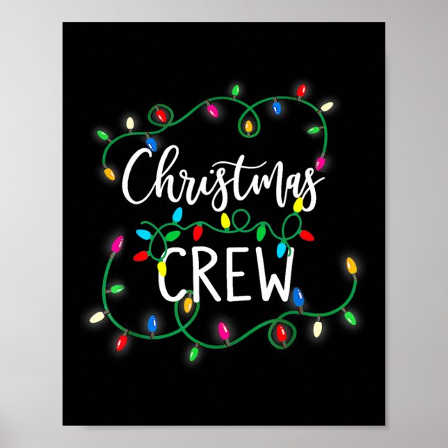 Christmas Crew Xmas Lights Family Matching Pyjamas Poster (Front)