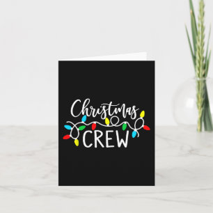 Christmas Crew Xmas Lights Pajama Happy Holiday Bo Card