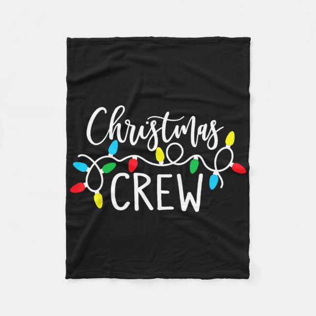 Christmas Crew Xmas Lights Pajama Happy Holiday Bo Fleece Blanket (Front)