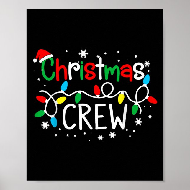 Christmas Crew Xmas Pj Christmas Family Matching P Poster (Front)