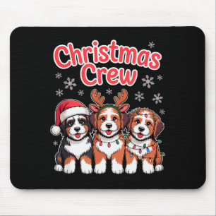 Christmas Crew Xmas Puppy Dog Funny Christmas Bern Mouse Mat