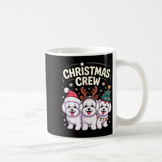 Christmas Crew Xmas Puppy Dog Funny Christmas Bich Coffee Mug (Right)