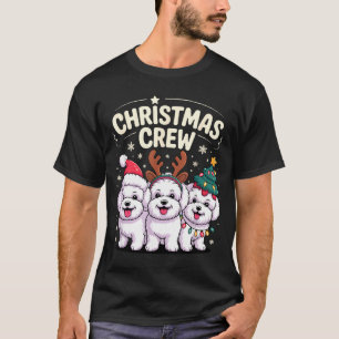 Christmas Crew Xmas Puppy Dog Funny Christmas Bich T-Shirt