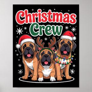 Christmas Crew Xmas Puppy Funny Christmas English Poster