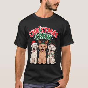 Christmas Crew Xmas Puppy Funny Christmas Labrador T-Shirt