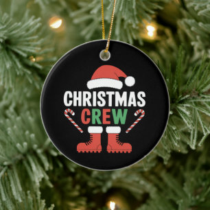 Christmas Crew Xmas Tree Holiday Matching Family Ceramic Tree Decoration