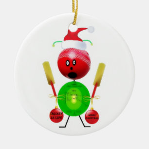 Christmas Cricket Ceramic Tree Decoration