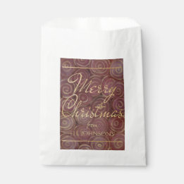Christmas Crimson and Gold Favour Bags