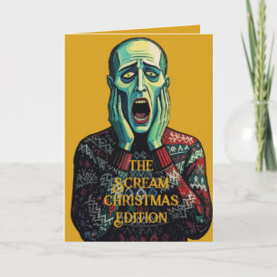 Christmas Crisis - Edvard Munch Seasonal Sweater Card