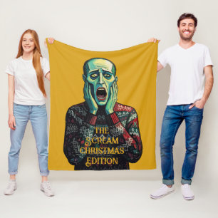 Christmas Crisis - Edvard Munch Seasonal Sweater Fleece Blanket