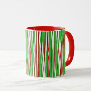 Christmas Crisscross, red and green Mug