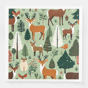christmas critters paper napkins