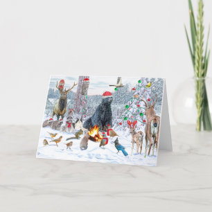 Christmas Critters Party Holiday Card