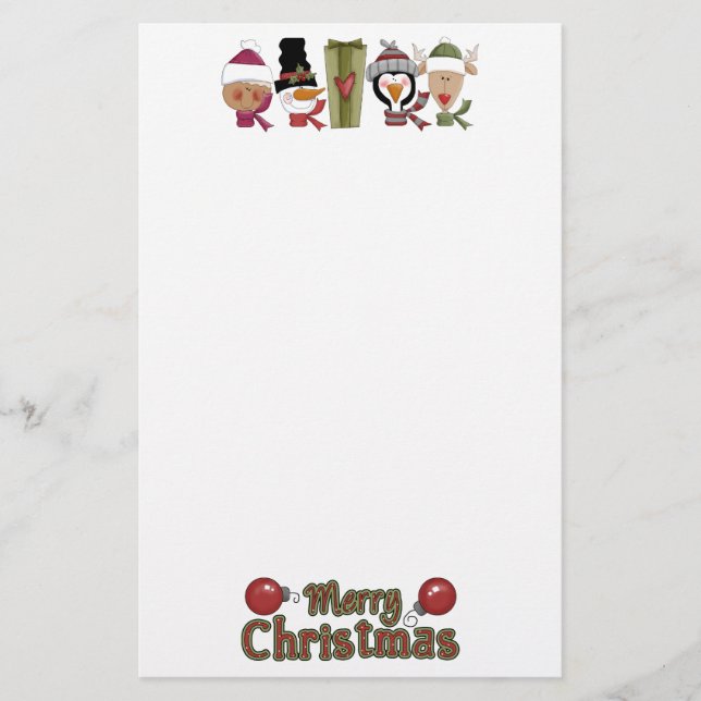 Christmas Critters Stationery (Front)