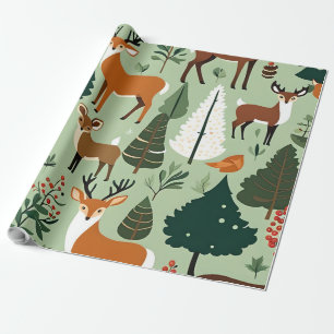christmas critters wrapping paper