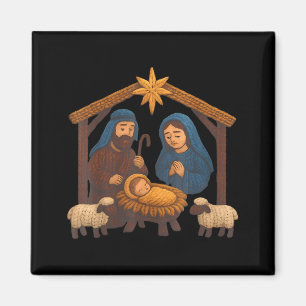 Christmas Crochet Jesus Christmas Faux Yarn Sewing Magnet